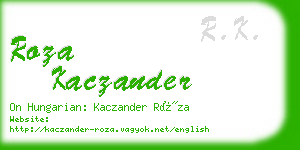 roza kaczander business card